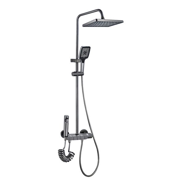 Columna Ducha con Teclado - Gun Metal